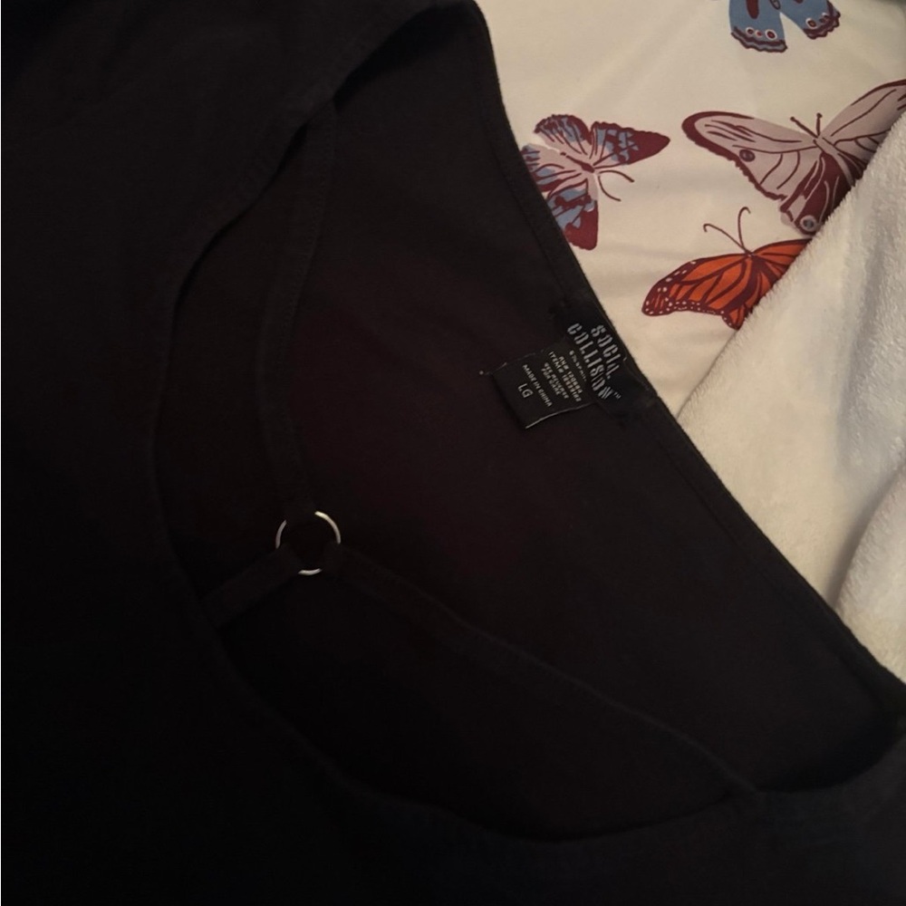 Social Collision from Hot Topic Black Neck Top
